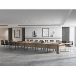 Krzesła Vienna (26 szt ) Stół konferencyjny 690x200cm Twist H26 na 26 osób